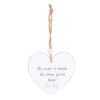 No Need To Knock Hanging Heart Sentiment Sign