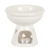 Off White Deep Bowl Oil Burner Off White Deep Bowl Oil Burner