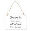 Changing The Toilet Paper Hanging Sign