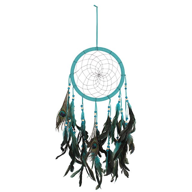 Turquoise Peacock Feather Dreamcatcher Turquoise Peacock Feather Dreamcatcher