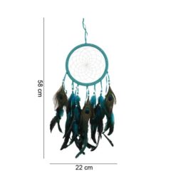 Alternative view of Turquoise Peacock Feather Dreamcatcher