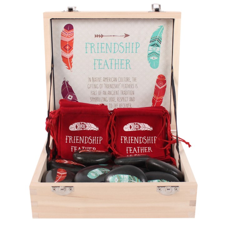 Set of 20 Friendship Feather Stones Set of 20 Friendship Feather Stones