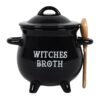 Witches Broth Cauldron Soup Bowl with Broom Spoon Witches Broth Cauldron Soup Bowl with Broom Spoon
