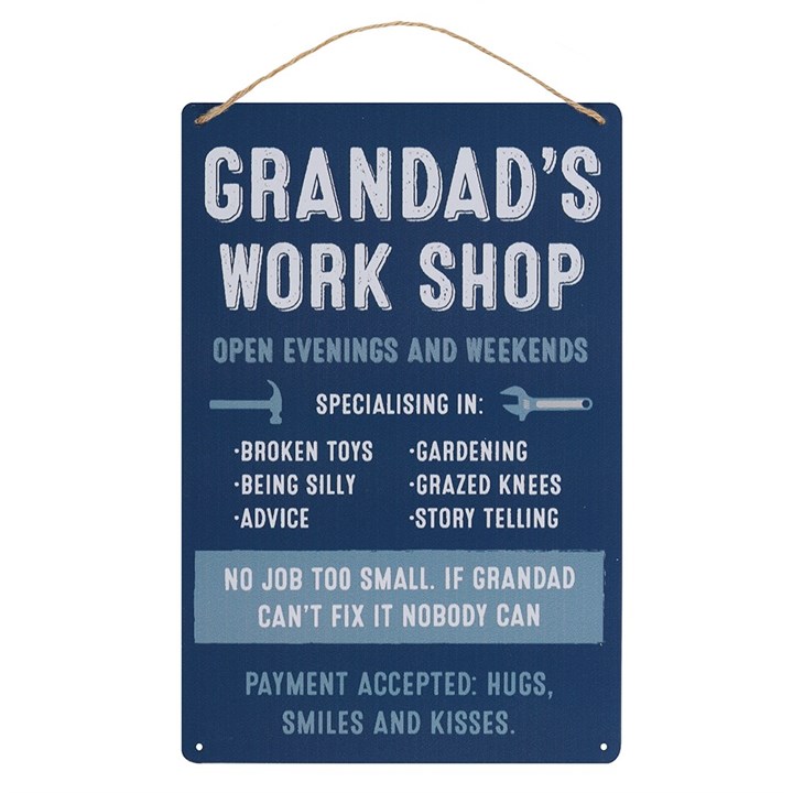 Grandad's Work Shop Metal Sign Grandad's Work Shop Metal Sign