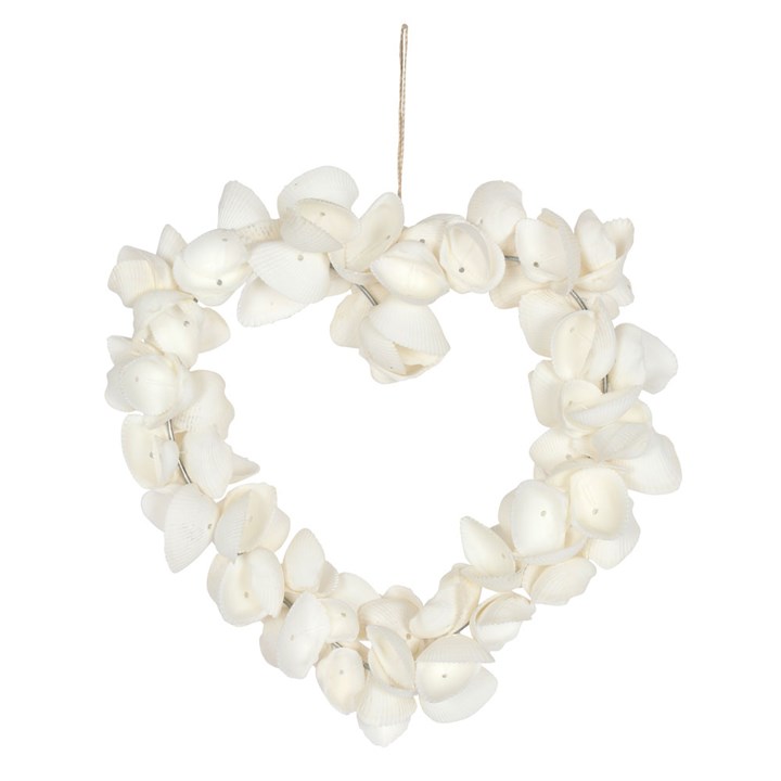 6 Inch Clamshell Hanging Heart Decoration 6 Inch Clamshell Hanging Heart Decoration