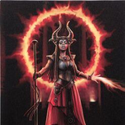 Alternative view of 19x25cm Fire Element Sorceress Canvas Plaque by Anne Stokes