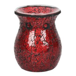 Alternative view of Large Red Crackle Glass Oil Burner