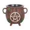 Pentagram Bark Effect Resin Cauldron Plant Pot Pentagram Bark Effect Resin Cauldron Plant Pot