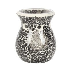 Alternative view of Small Gunmetal Grey Crackle Oil Burner