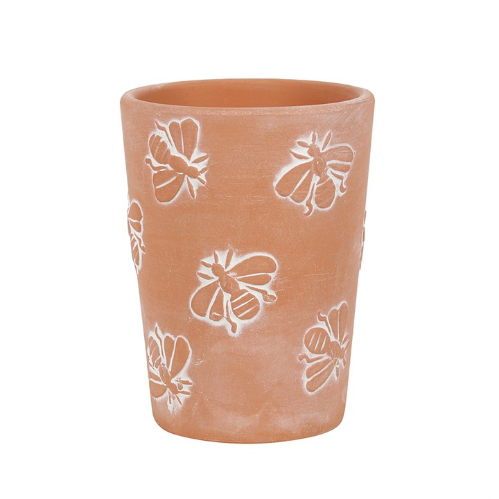 Small Terracotta Bee Pattern Plant Pot Small Terracotta Bee Pattern Plant Pot