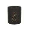 Small Black Pentagram Cut Out Tealight Holder