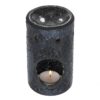 Black Crackle Glass Pillar Oil Burner