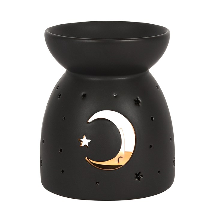 Black Mystical Moon Cut Out Oil Burner Black Mystical Moon Cut Out Oil Burner