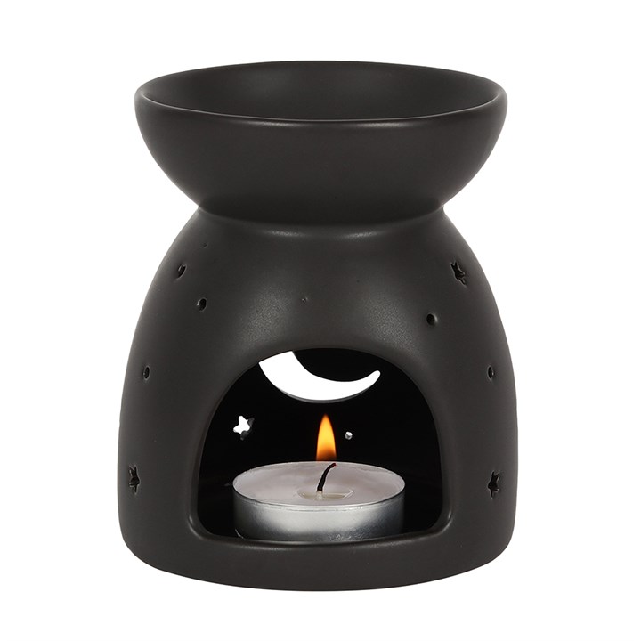 Black Mystical Moon Cut Out Oil Burner Black Mystical Moon Cut Out Oil Burner - Image 2