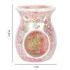 Large Pink Iridescent Crackle Oil Burner