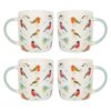 Set of 4 Garden Bird Mugs