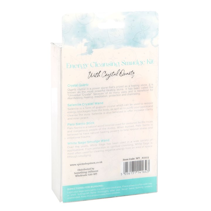 Smudge Kit with Clear Quartz Crystal Smudge Kit with Clear Quartz Crystal - Image 3