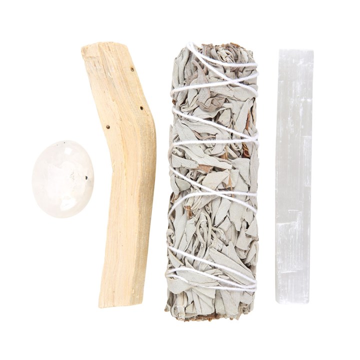 Smudge Kit with Clear Quartz Crystal Smudge Kit with Clear Quartz Crystal - Image 4
