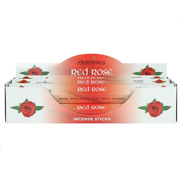 Set of 6 Packets of Elements Red Rose Incense Sticks Set of 6 Packets of Elements Red Rose Incense Sticks