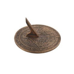 Alternative view of Howling Wolves Terracotta Sundial by Lisa Parker