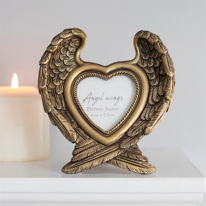Antique Gold Angel Wing Photo Frame Antique Gold Angel Wing Photo Frame - Image 3