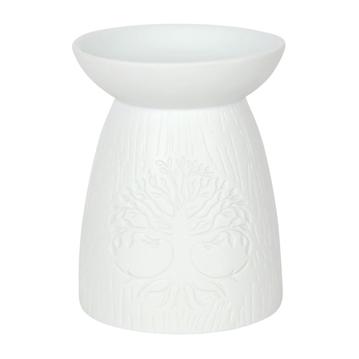 White Ceramic Tree of Life Oil Burner White Ceramic Tree of Life Oil Burner - Image 2