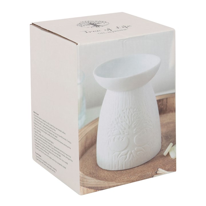 White Ceramic Tree of Life Oil Burner White Ceramic Tree of Life Oil Burner - Image 5