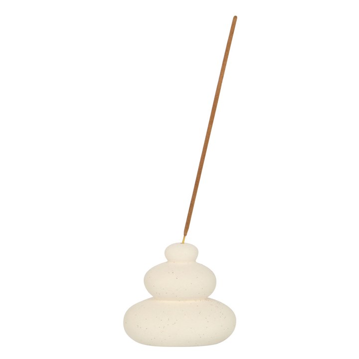Cream Speckle Balancing Stones Incense Stick Holder Cream Speckle Balancing Stones Incense Stick Holder