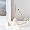 Cream Speckle Balancing Stones Incense Stick Holder Cream Speckle Balancing Stones Incense Stick Holder