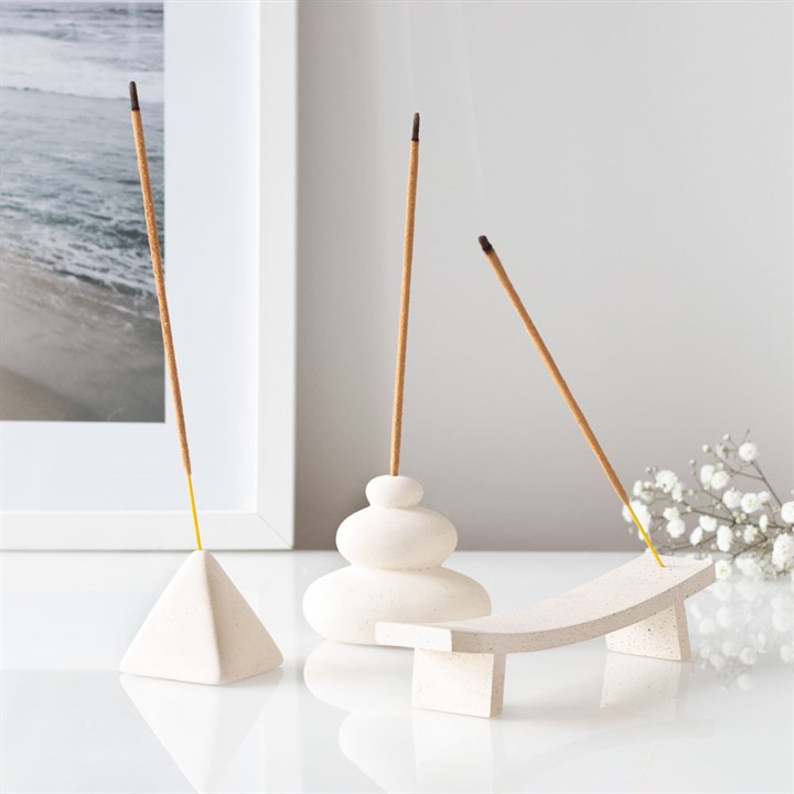 Cream Speckle Balancing Stones Incense Stick Holder Cream Speckle Balancing Stones Incense Stick Holder - Image 6