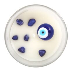 Alternative view of All Seeing Eye White Sage Crystal Chip Protection Candle