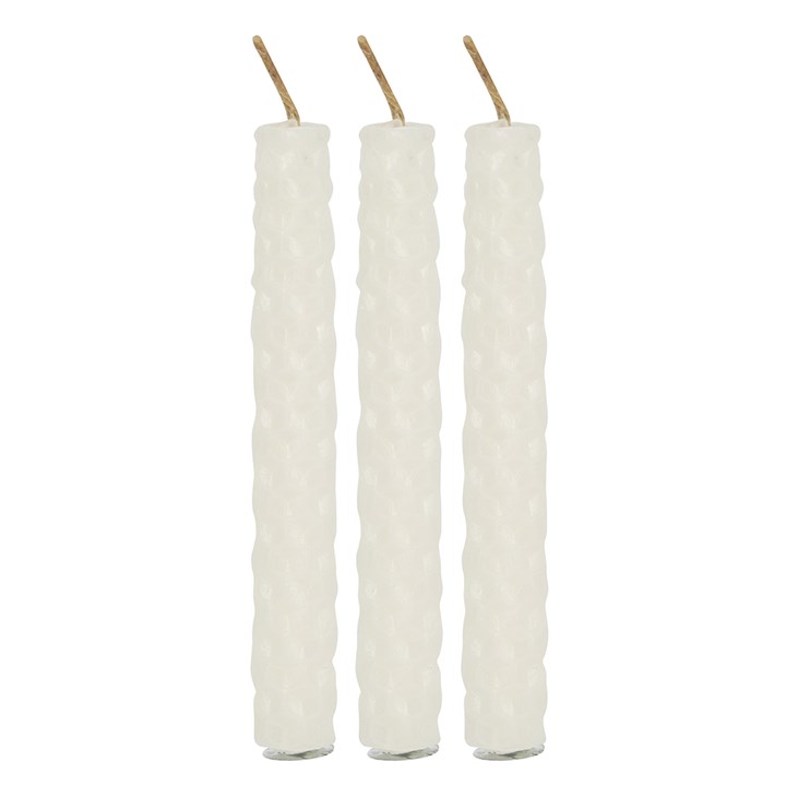 Set of 6 White Beeswax Spell Candles Set of 6 White Beeswax Spell Candles - Image 4