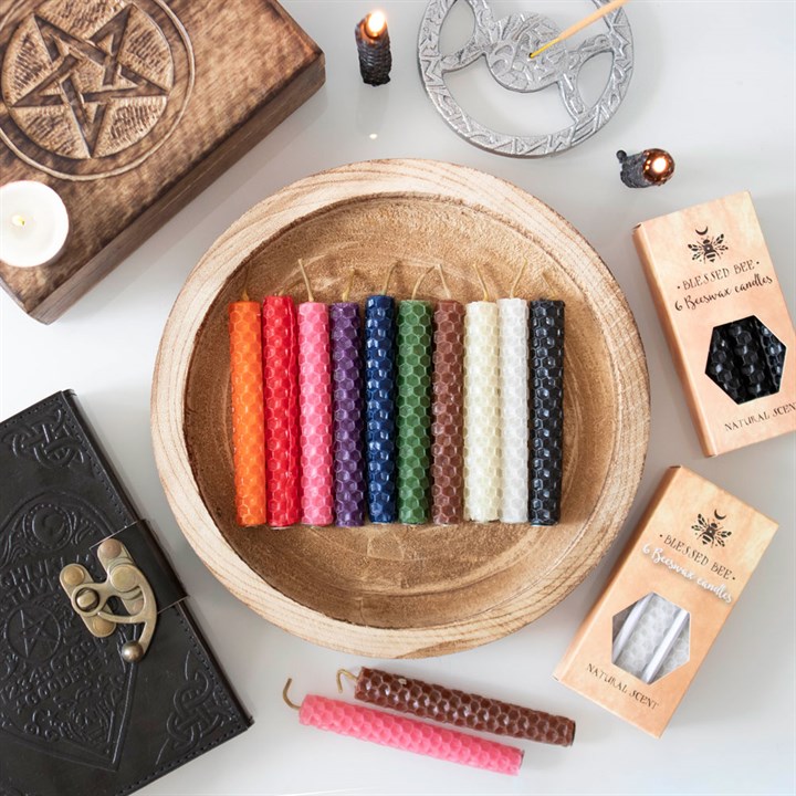 Set of 6 White Beeswax Spell Candles Set of 6 White Beeswax Spell Candles - Image 6