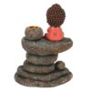 Red Buddha and Rock Pond Backflow Incense Burner Red Buddha and Rock Pond Backflow Incense Burner