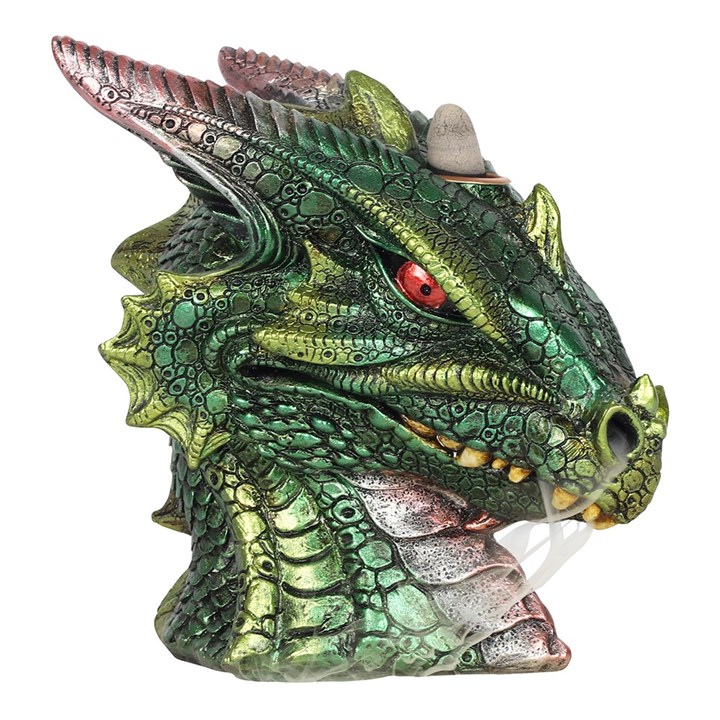 Large Green Dragon Head Backflow Incense Burner Large Green Dragon Head Backflow Incense Burner