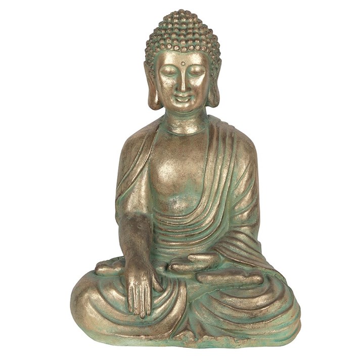 Verdigris Effect 52cm Sitting Garden Buddha Verdigris Effect 52cm Sitting Garden Buddha