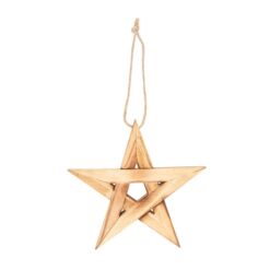 Alternative view of Hanging Wooden Pentagram Decoration