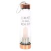Rose Quartz Create My Own Reality Glass Water Bottle Rose Quartz Create My Own Reality Glass Water Bottle