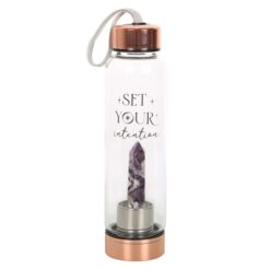 Alternative view of Amethyst Set Your Intention Glass Water Bottle