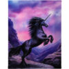 19x25cm Black Unicorn Canvas Plaque by Anne Stokes 19x25cm Black Unicorn Canvas Plaque by Anne Stokes