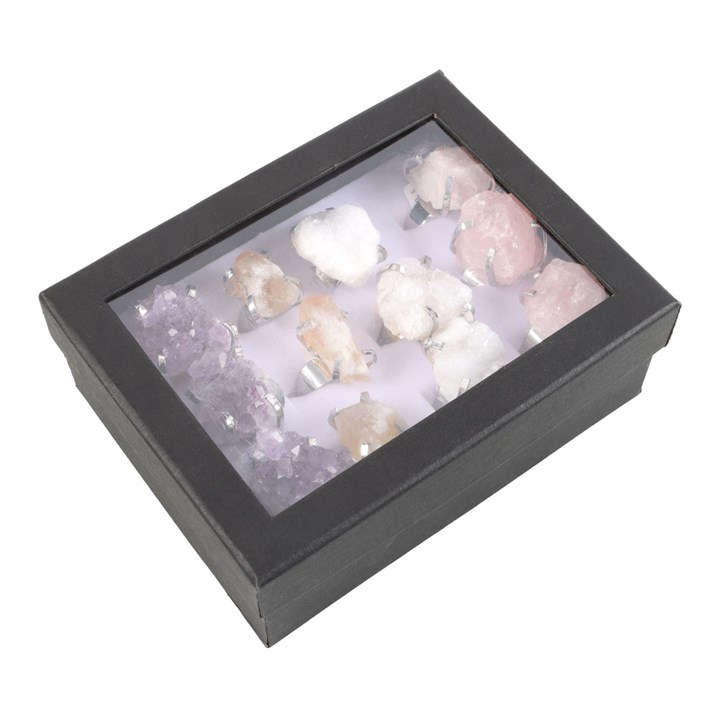 Set of 12 Assorted Crystal Rings Set of 12 Assorted Crystal Rings - Image 4