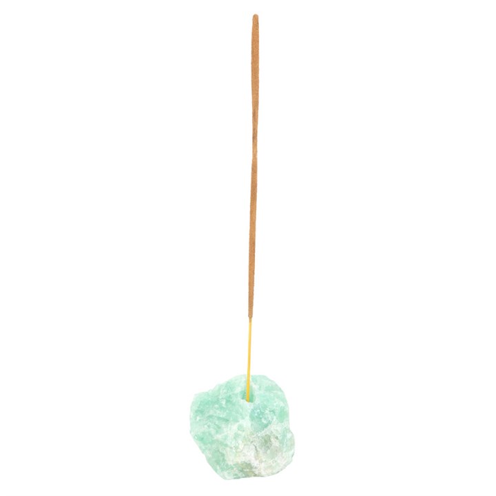 Green Fluorite Crystal Incense Stick Holder Green Fluorite Crystal Incense Stick Holder