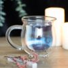 Clear Double Walled Glass Cauldron Mug Clear Double Walled Glass Cauldron Mug