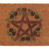 Natural Winter Solstice Pentagram Doormat