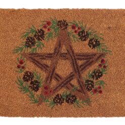 Alternative view of Natural Winter Solstice Pentagram Doormat