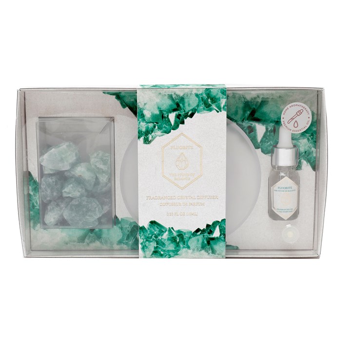 Green Fluorite Crystal Oil Diffuser Tray Green Fluorite Crystal Oil Diffuser Tray