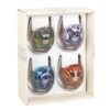 Set of 4 Elemental Stemless Wine Glasses by Anne Stokes Set of 4 Elemental Stemless Wine Glasses by Anne Stokes
