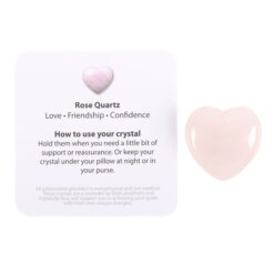 Alternative view of I Love You Rose Quartz Crystal Heart in a Bag