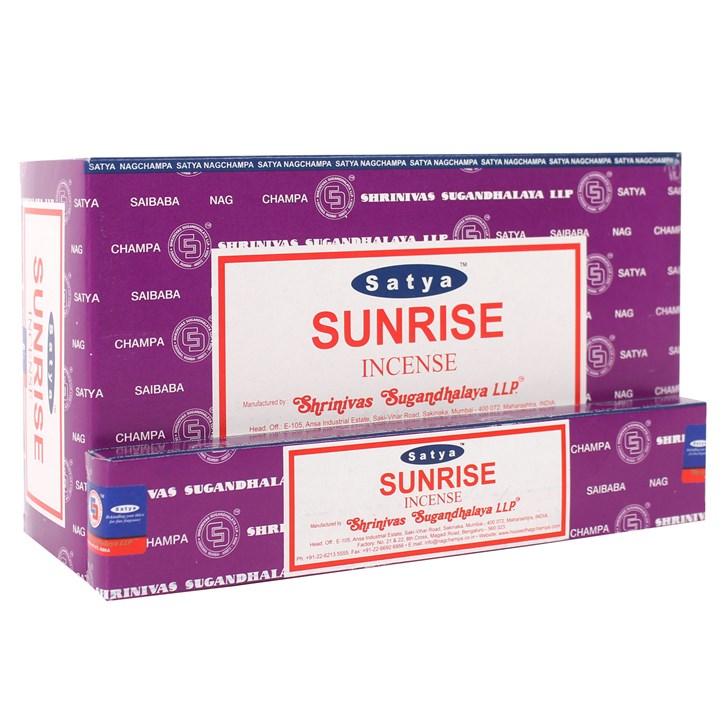 12 Packs of Sunrise Incense Sticks by Satya 12 Packs of Sunrise Incense Sticks by Satya