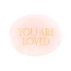 You Are Loved Rose Quartz Crystal Palm Stone